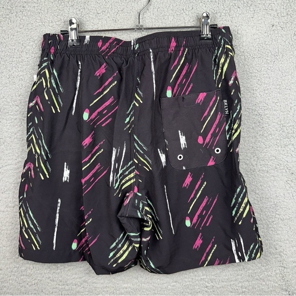 Brooklyn Cloth Shorts Small Black Surf Ave Mens Swim Trunk Board Shorts NEW - Picture 3 of 8